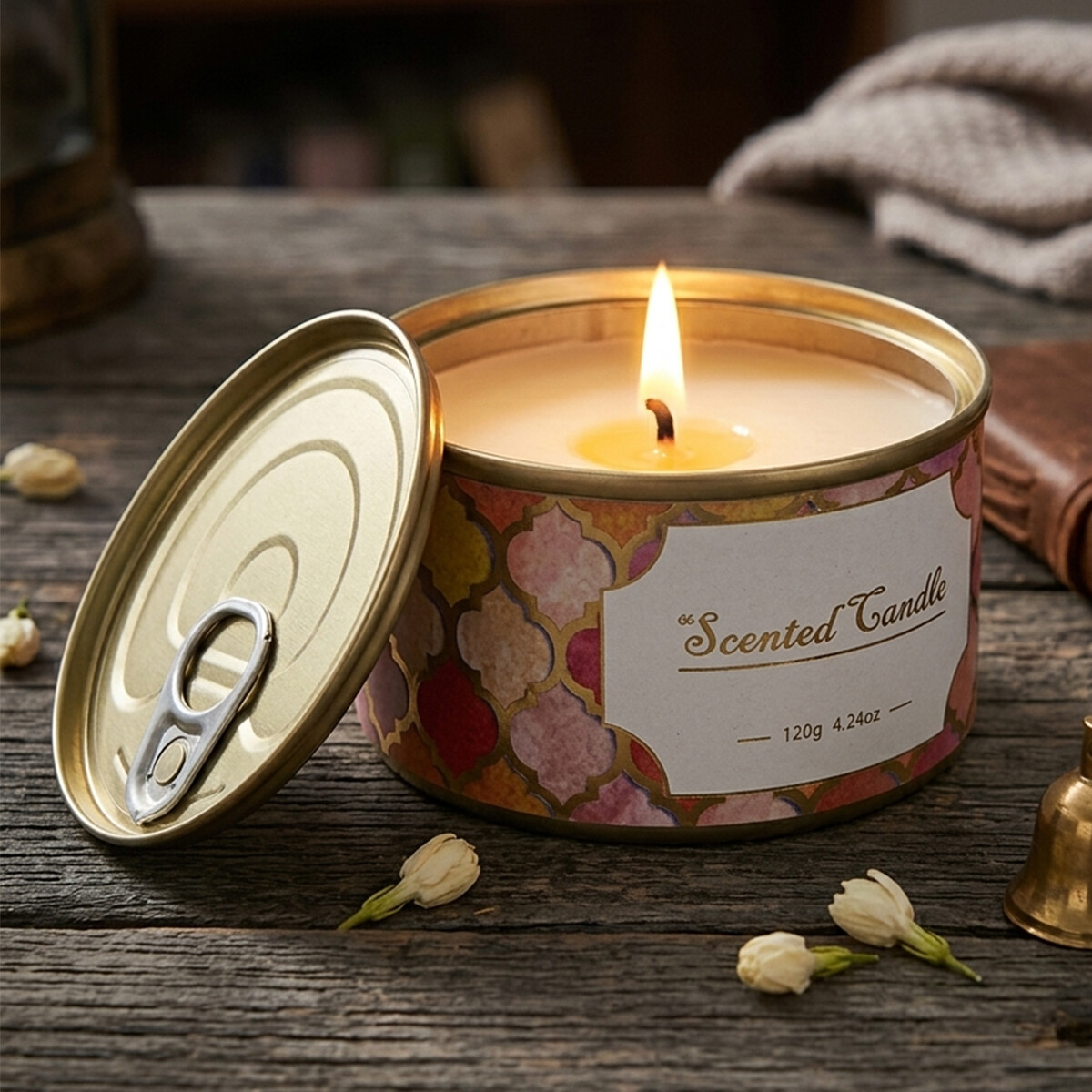 Vela Aromática en Lata Mediana - ROSA 
