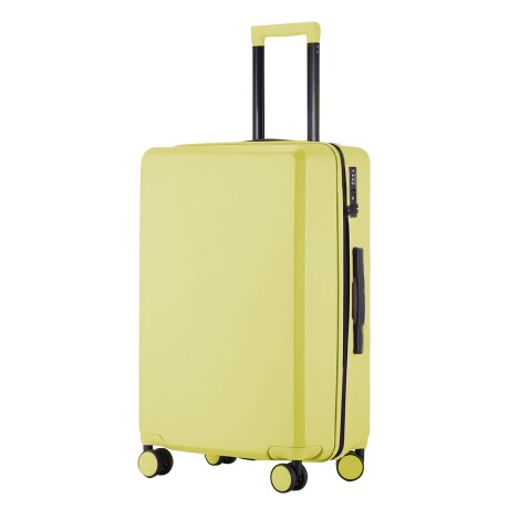 Valija Mediana Rígida Con Ruedas 360° Liviana y Compacta Amarillo/negro