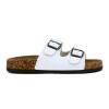 Darkness Sandalia Casual Dama C/dos Tiras C/hebilla Suela Baja / Blanco Blanco
