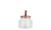 Recipiente - Vidrio - 1.6 Lts - Tapa Madera/Cuero Recipiente - Vidrio - 1.6 Lts - Tapa Madera/Cuero