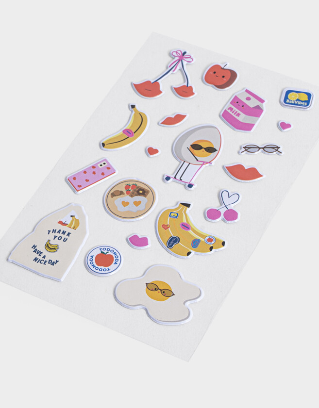 Stickers y Album Stickers Puffy Plancha De Stickers Puffy - Combinacion Multicolor