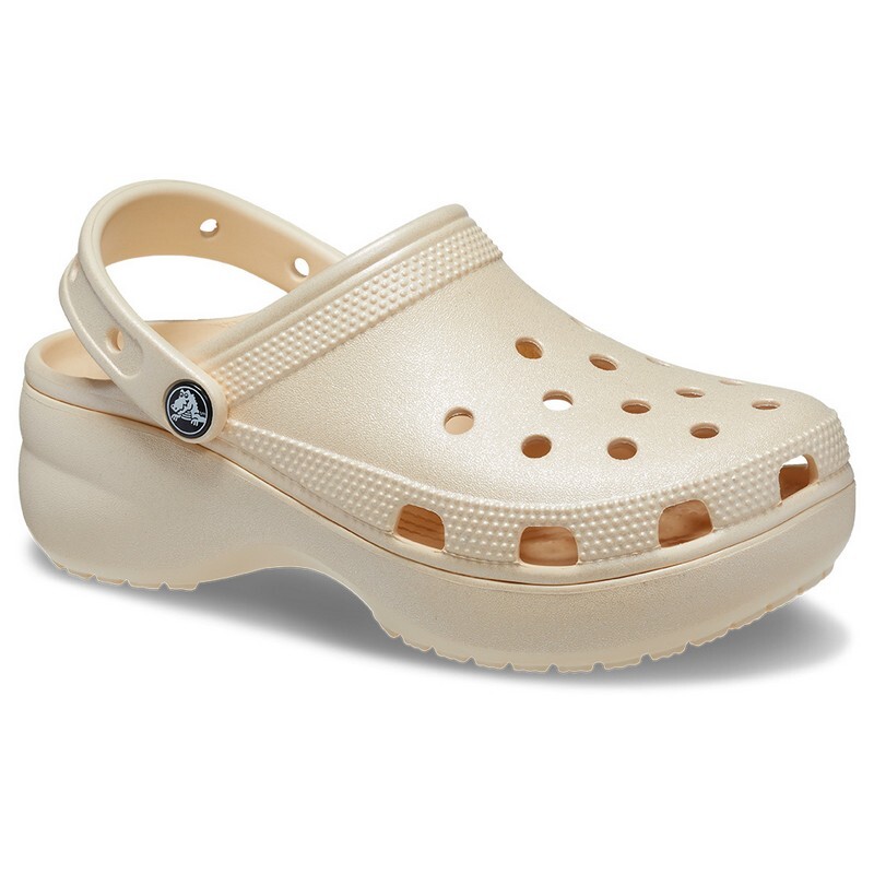Crocs Classic Platform Shimmer Beige