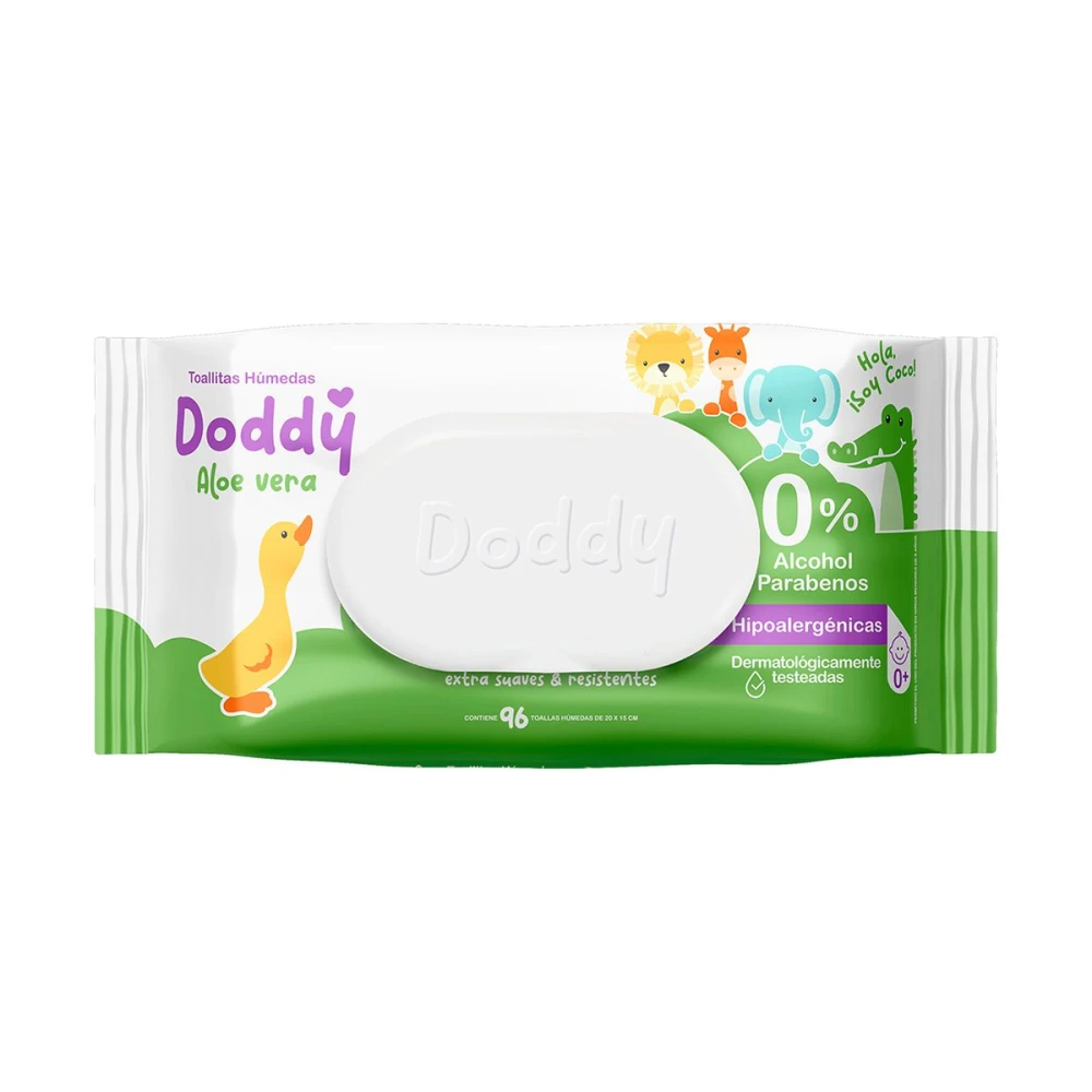 DODDY TOALLITAS HUMEDAS ALOE VERA PAQ. X