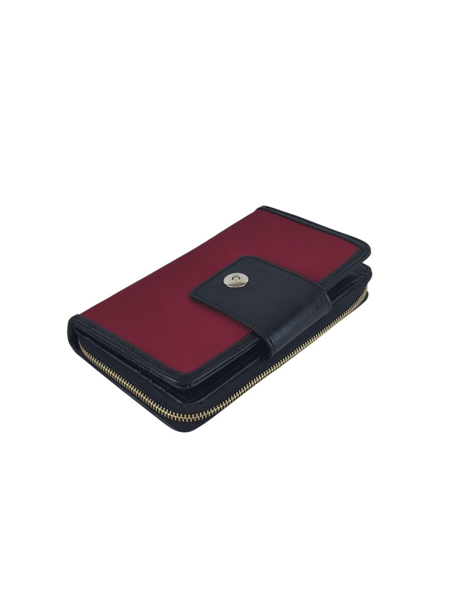 Monedero con tarjetero - Bordó 