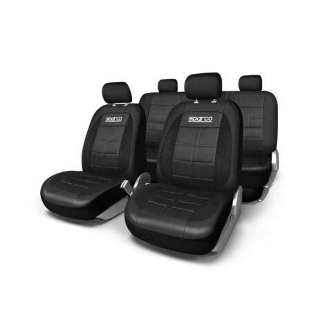 Cubreasientos Sparco Ecocuero Costuras Grises