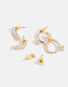 Aros Sets Strass Set De Aros Con Cubic Zirconia - Dorado