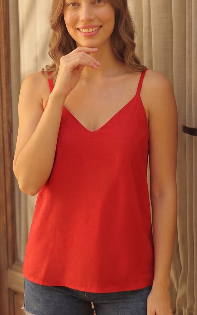 Camisilla de Hilo. - Rojo 