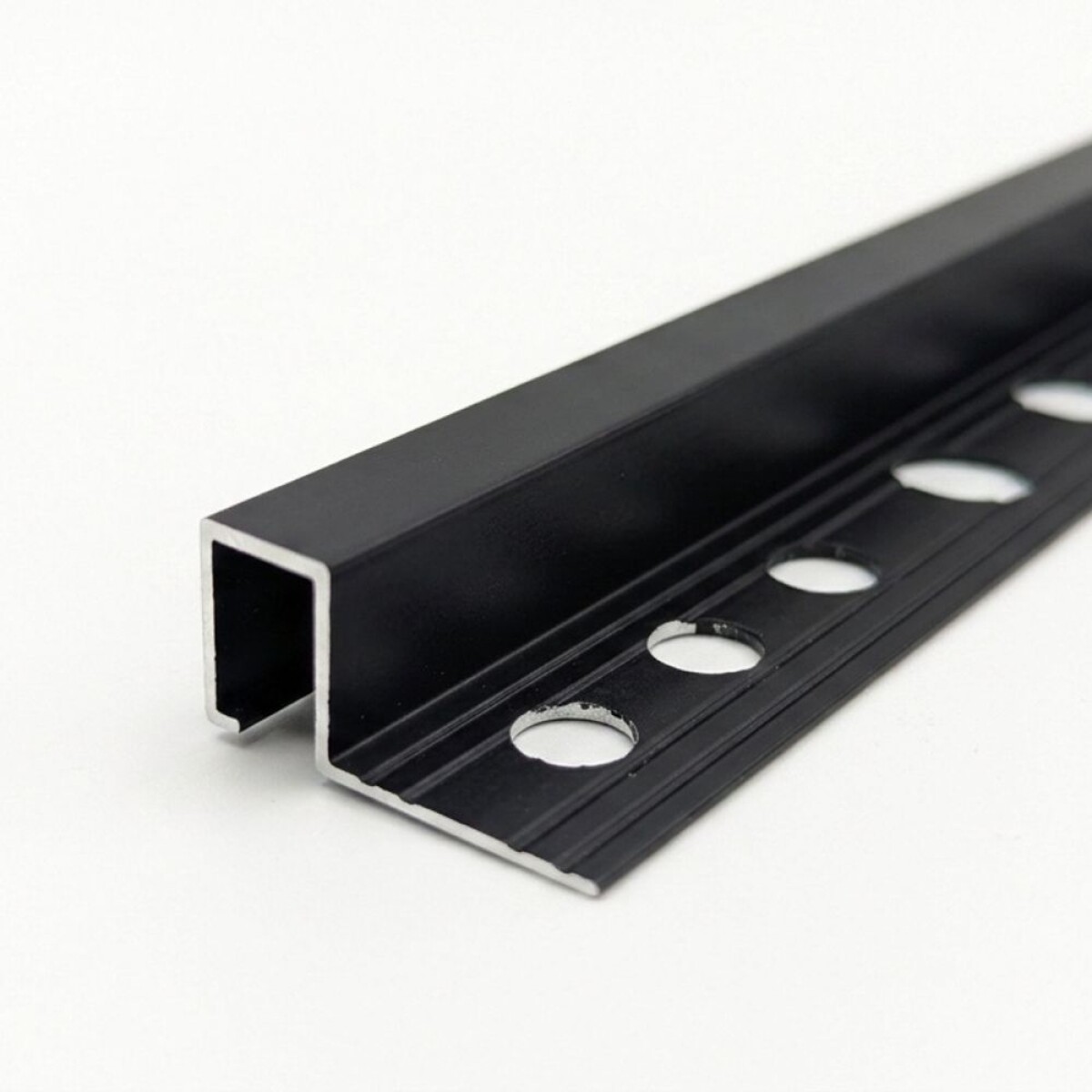 Guardacanto Quadra Aluminio Cromo Mate Para Porcelanato 