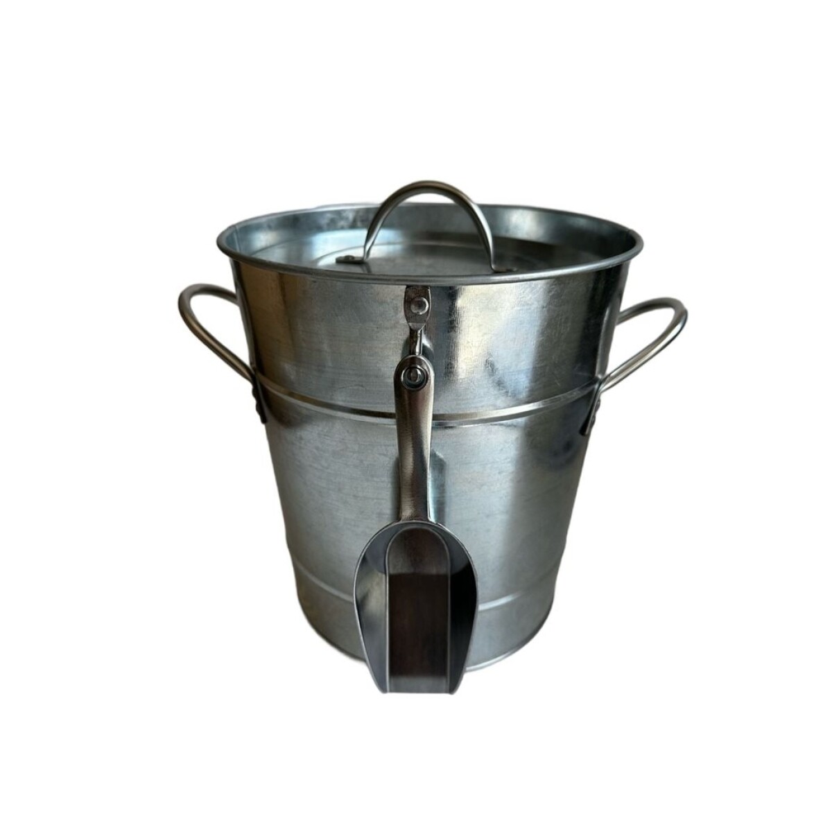 HIELERA CON PALA 19.5x16x20.5CM PLATA 