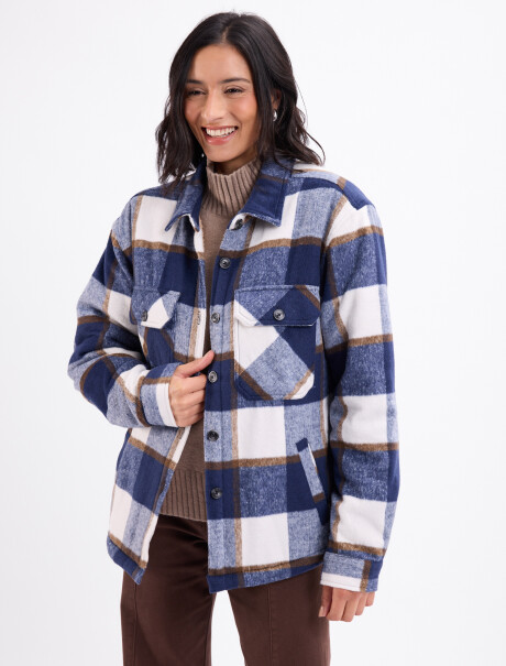 Sobrecamisa sherpa azul