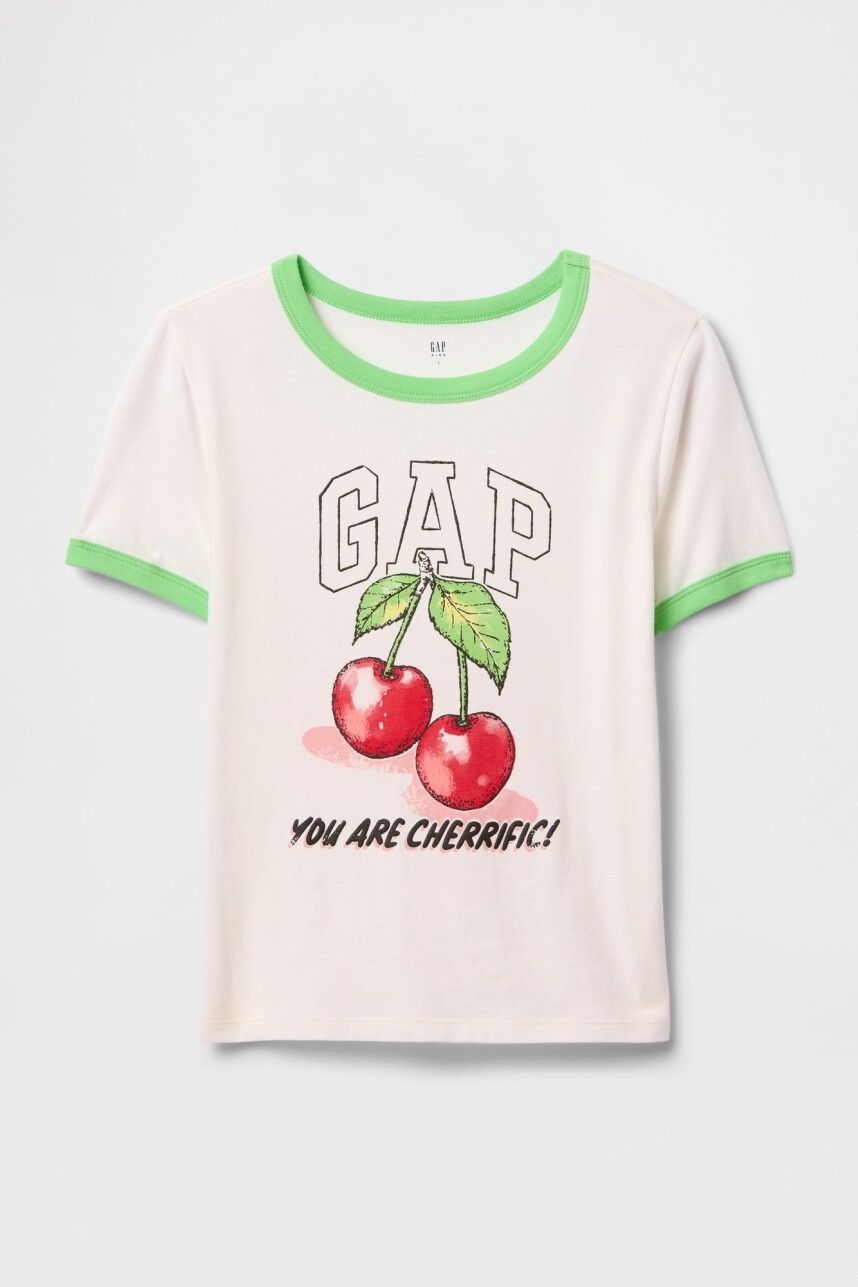 Remera Logo Gap Niña Julep Green