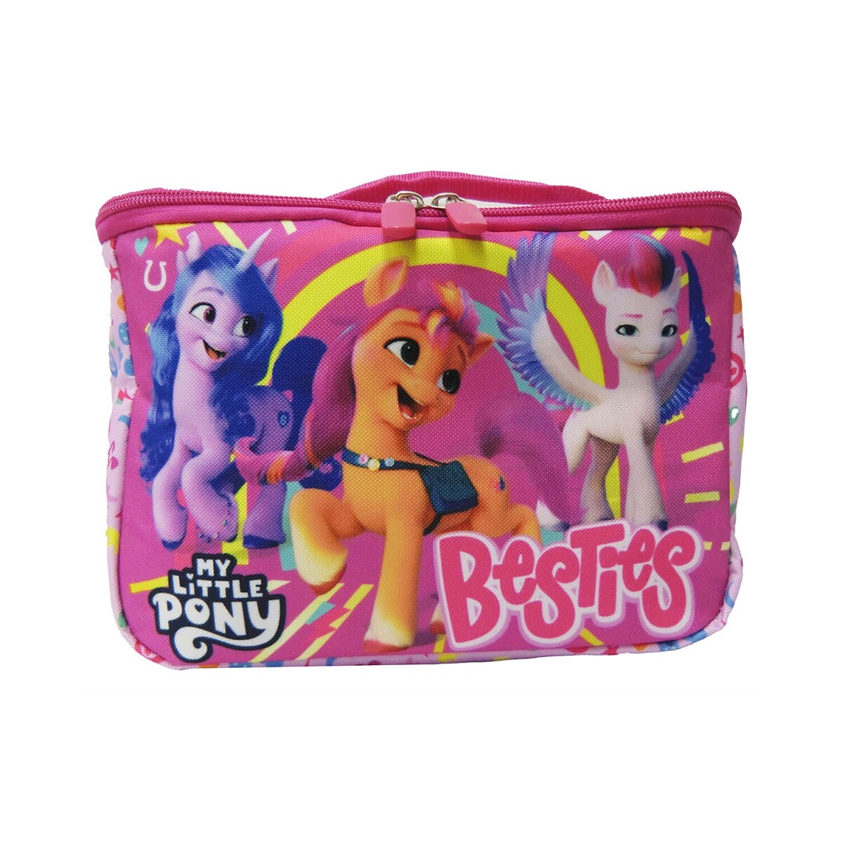 Lunchera térmica horizontal con estampado infantil 22x16 cm - LITTLE PONY FUCSIA 