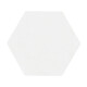 Porcelanato Hexagonal Blanco Mate 19.8X22.8Cm Piso Pared GAMAS DE BLANCO