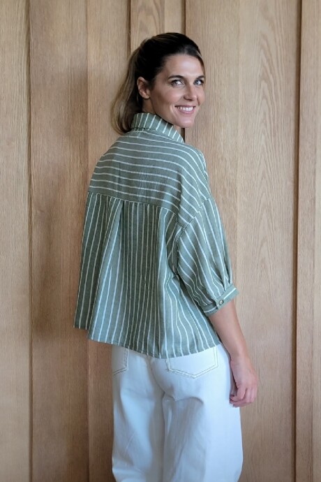 Camisa Piña Lino Raya Safari