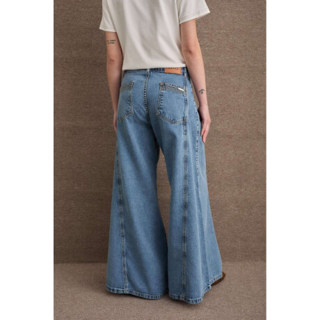 PRE VENTA JEAN WIDE XL LINES Celeste
