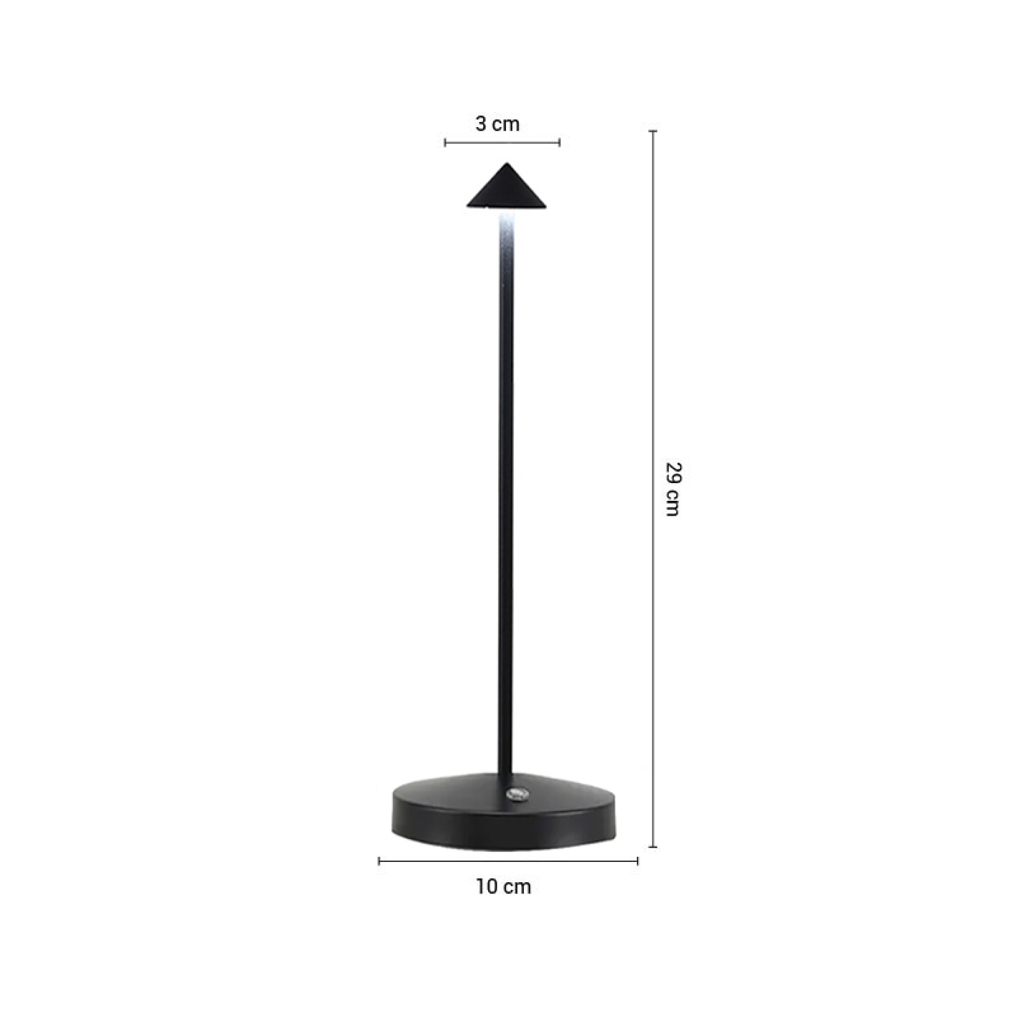 Lámpara de Mesa Arrow Recargable Dimerizable Negra — Serlux