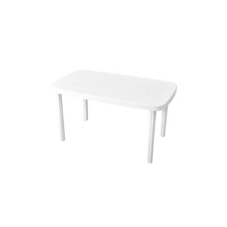 Mesa Rectangular De Pvc Blanca Faro Unica