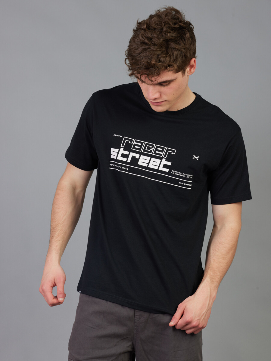 T-SHIRT RACER DIXIE - Negro 