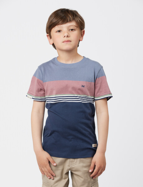 REMERA RAYADA Azul