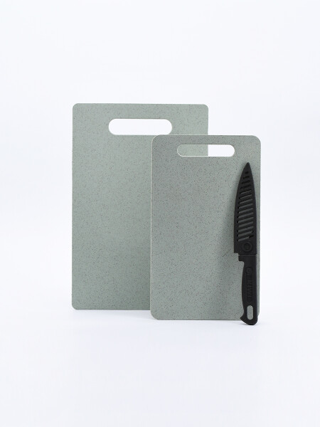 TABLA SET X 2 Y CUCHILLO VERDE AQUA