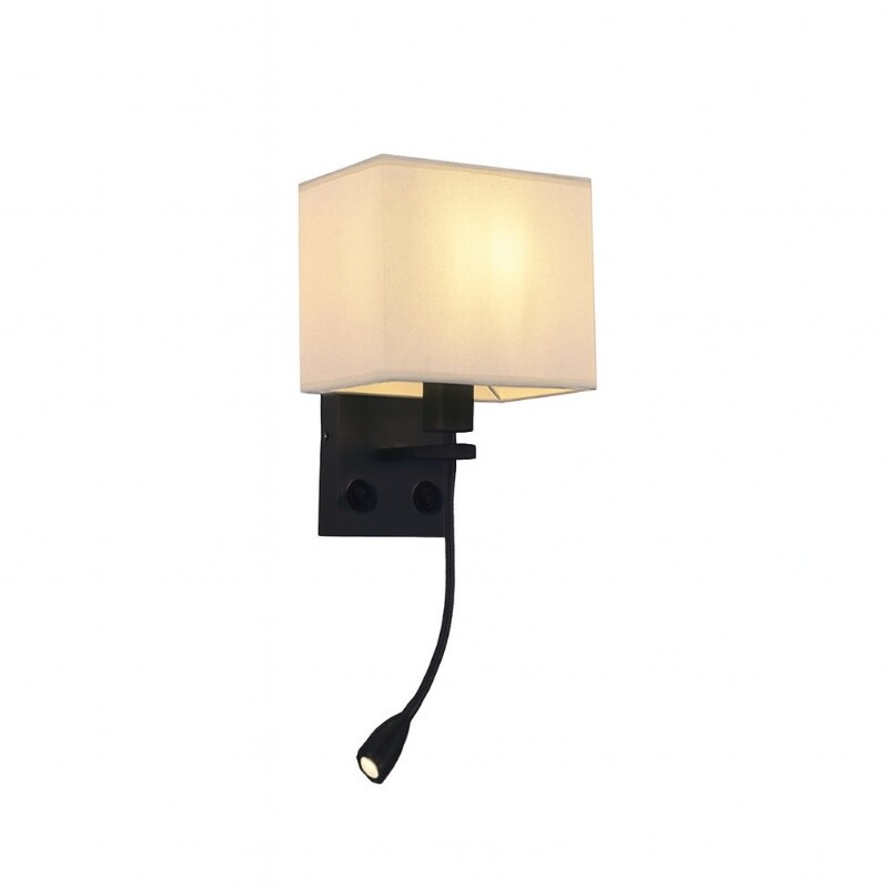 ARTEFACTO DE PARED AUSTRIA NEGRO LED Lámpara de Pared Interior Austria Negra