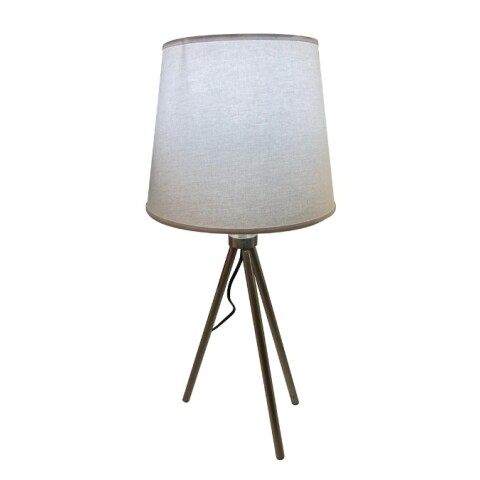 VELADOR DE MESA TRIPODE C/ PANTALLA BLANCA E27 60W VELADOR DE MESA TRIPODE C/ PANTALLA BLANCA E27 60W