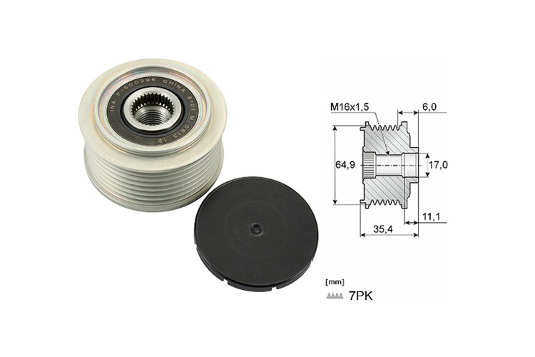 Polea Alternador Marcha Libre Nissan D23 - Frontier - Np300 15-25 Polea Alternador Marcha Libre Nissan D23 - Frontier - Np300 15-25