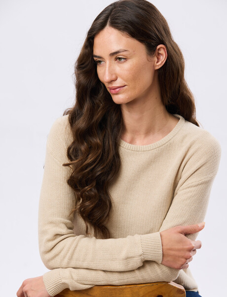 BUZO LISO TEJIDO Beige