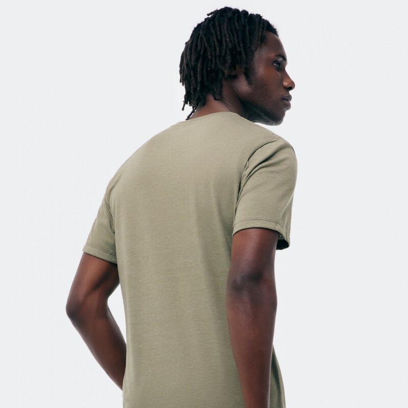 CAMISETA MM MASC VERDE MESCLA