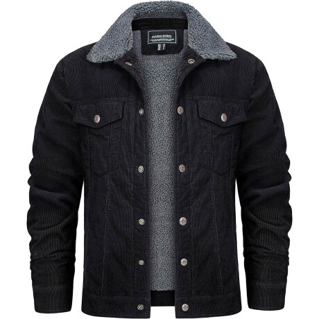 Campera Uzspace Pana Corderito Moda Hombre Urban Negro