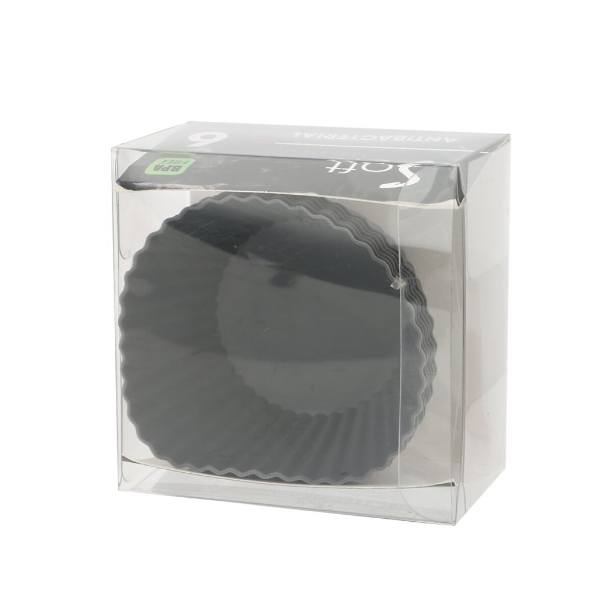 SET X6 PIROTINES SILICONA D7.5X3.3CM GRIS 