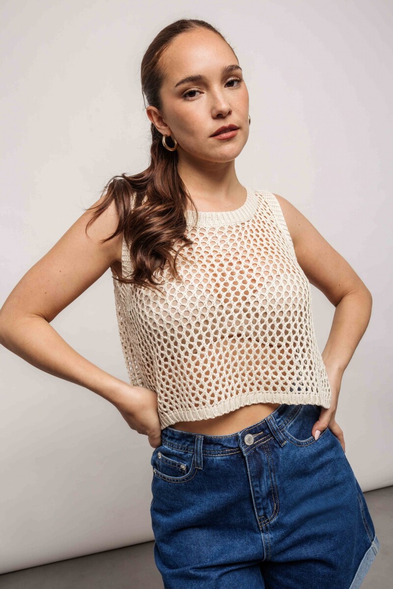 Blusa Violeta Beige