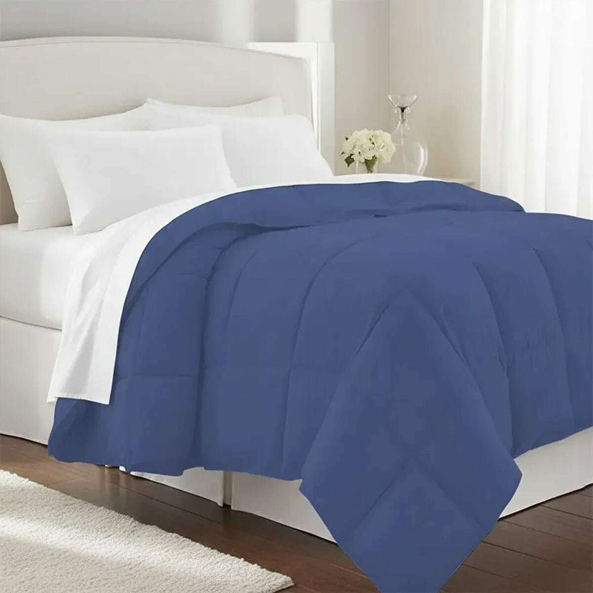 Acolchado de Plumas King Size Home Class - AZUL MARINO 