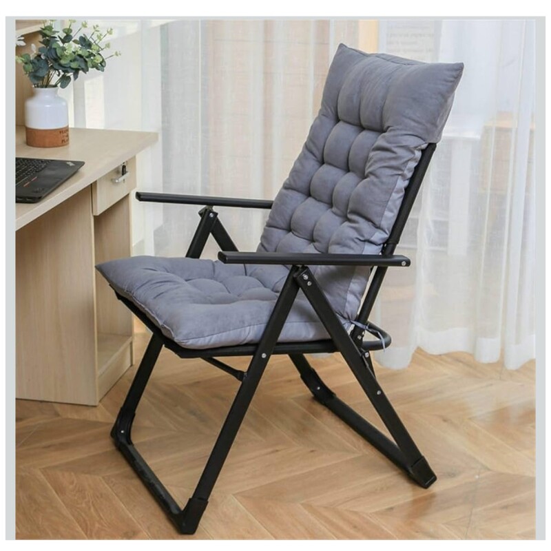 Silla Plegable Reclinable Almohadón Computadora-jardín-hogar Negro Lisa Silla Plegable Reclinable Almohadón Computadora-jardín-hogar Negro Lisa