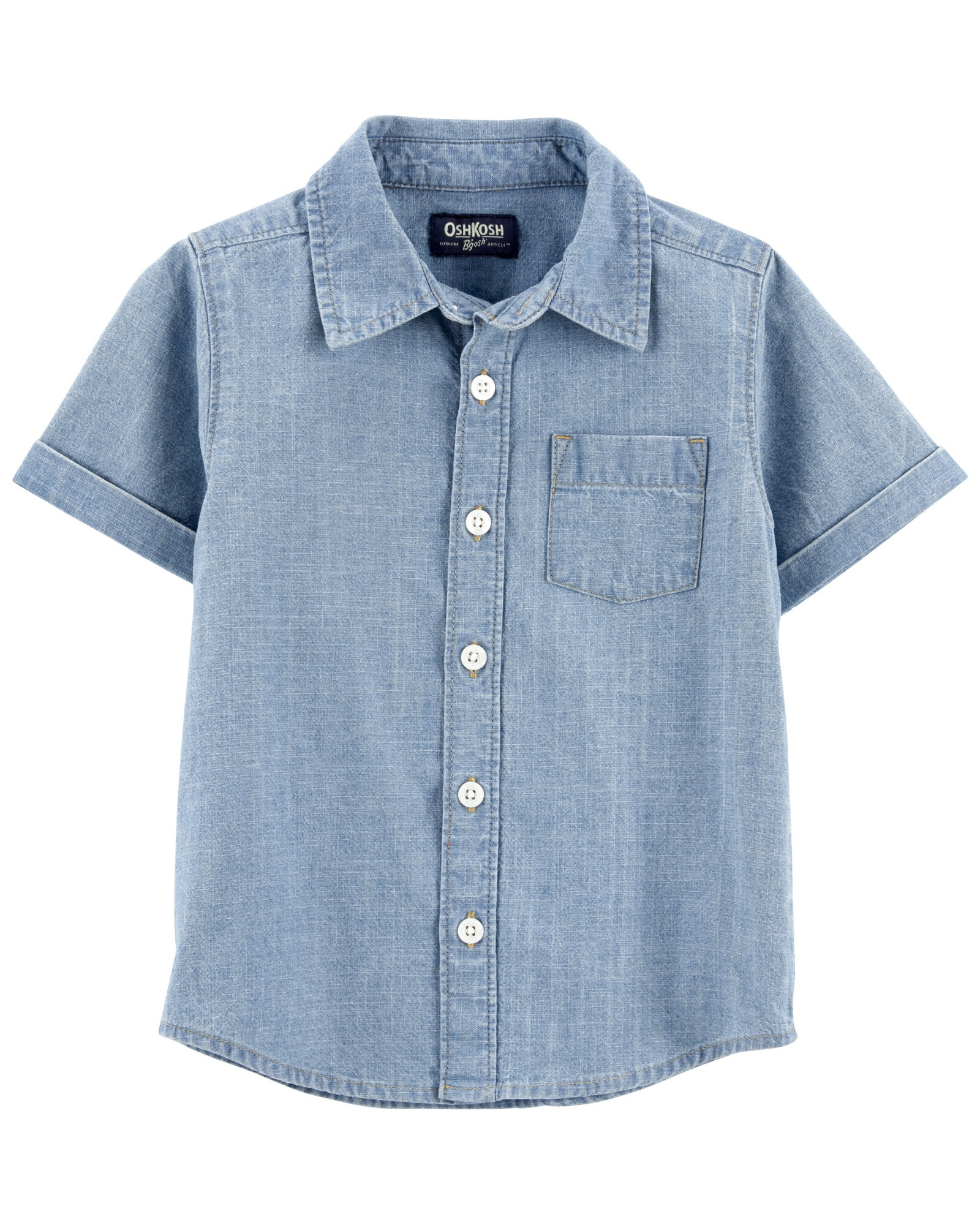 Camisa de jean manga corta. Talles 2-5T Camisa de jean manga corta. Talles 2-5T