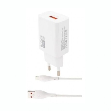 Cargador De Pared BLOOX L3 Con Cable USB A Lightning Cargador De Pared BLOOX L3 Con Cable USB A Lightning