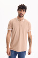 Remera Polo Stripped Beige
