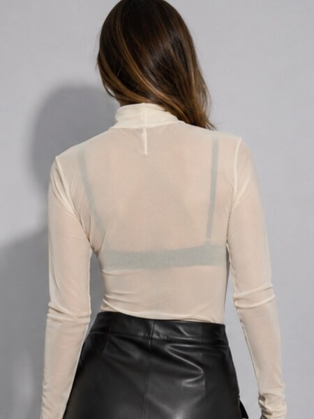 POLERA SLOWLY MGF70 BEIGE