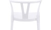 Silla Wishbone de polipropileno Blanco Tiza Silla Wishbone de polipropileno Blanco Tiza
