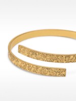 Pulsera Abierta Cruzada dorado