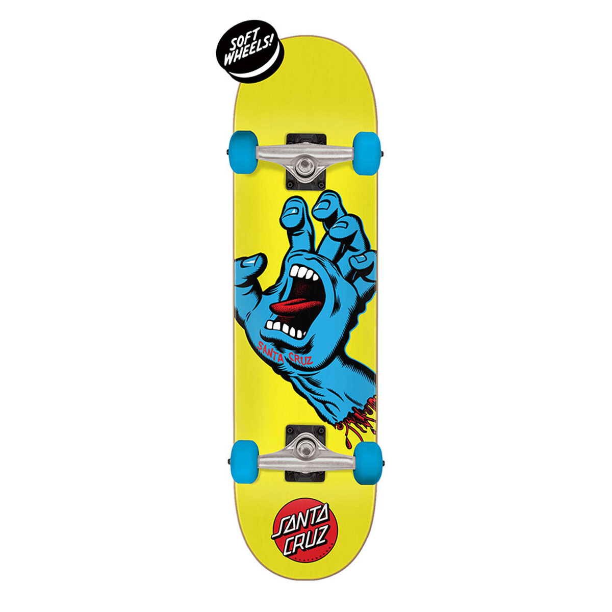 Skate Completo Santa Cruz Screaming Hand 7.75" - Yellow 