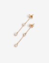 Aros Colgantes Cortos Metal Aros Argolla Metal Mariposa - Dorado