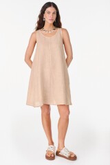 Vestido Diario Beige