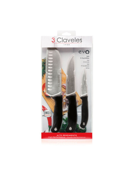 SET 3 PIEZAS COCINA VERD/CHEF/SANTOKU EVO 3 CLAVELES SET 3 PIEZAS COCINA VERD/CHEF/SANTOKU EVO 3 CLAVELES