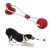 Juguete Perro Limpia Dientes Ventosa Con Cuerda Pelota Color Variante Bordo