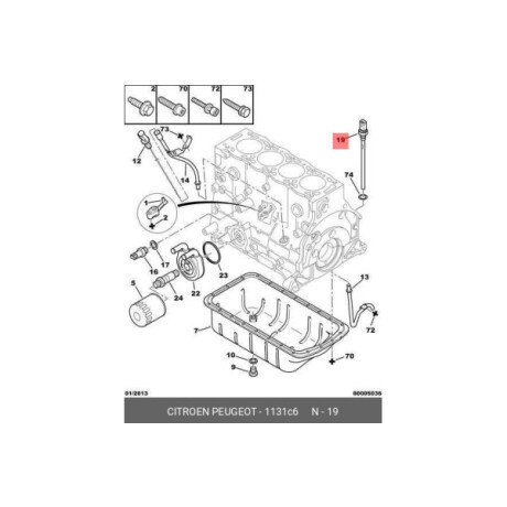 CAPTOR CITROEN - PEUGEOT SONDA NIVEL ACEITE PARTNER BERLINGO 1.9D DW8 - CAPTOR CITROEN - PEUGEOT SONDA NIVEL ACEITE PARTNER BERLINGO 1.9D DW8 -