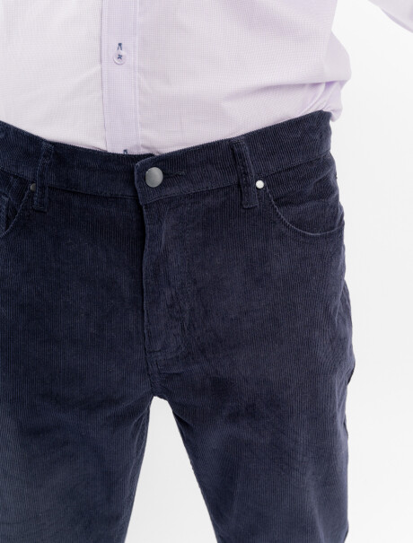 Pantalon pana azul