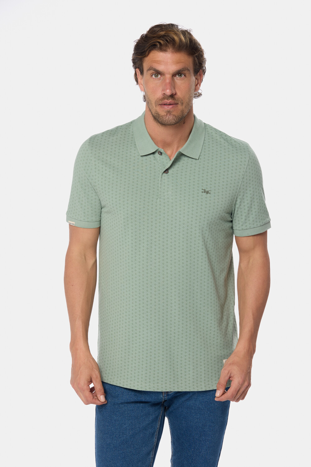 REMERA POLO ESTAMPADA Verde