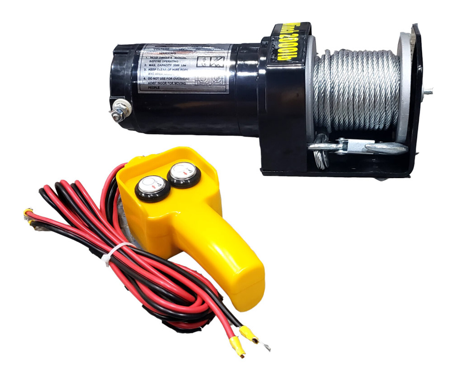 HERRAMIENTAS - MALACATE GUINCHE 2000LB 12V 9MTS C/CONTROL 1-1.2HP - 