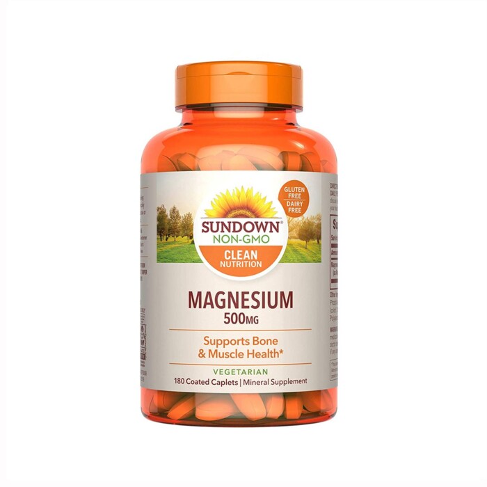 MAGNESIUM 500 MG. SUNDOWN FR. X 180 TABL única